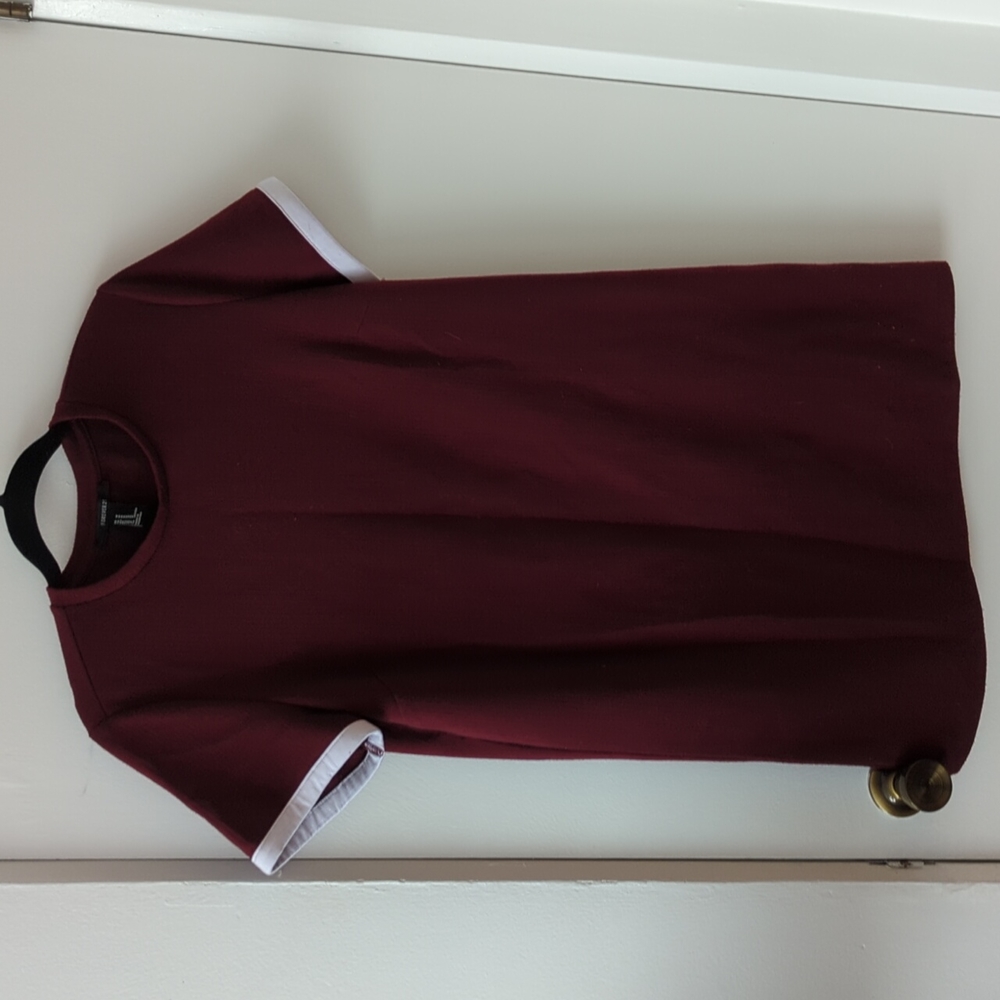Maroon T-shirt dress